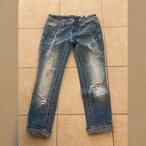 Miss Me Size 27 Signature Cropped Jeans